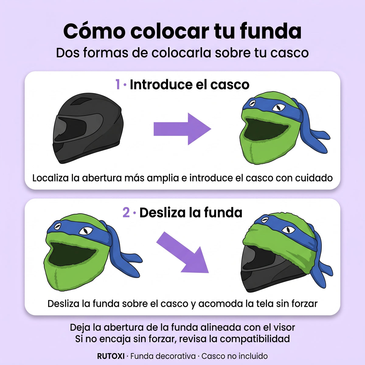 Funda de Peluche para Casco de Moto