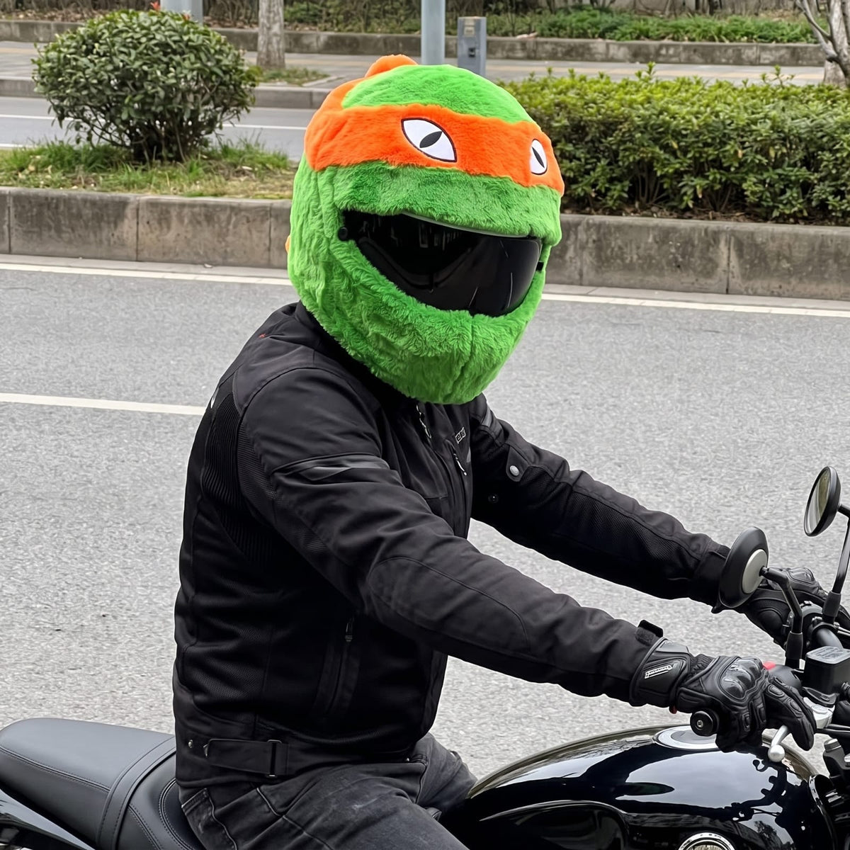 Funda de Peluche para Casco de Moto